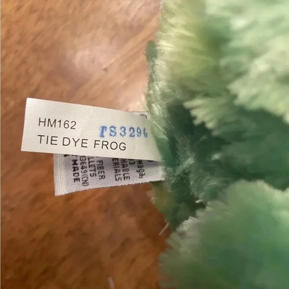 Webkinz Ganz Tie Dye Frog Toy Plush Green Yellow Stuffed Animal Soft - Picture 9 of 10